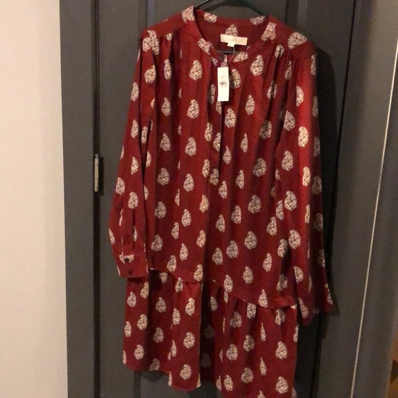 LOFT Dresses & Skirts - Loft button down dress with peplum NWT
